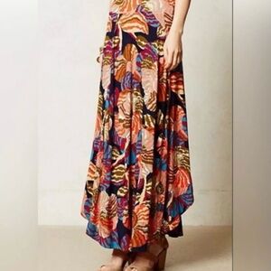 HD In Paris Women’s Tigridia Mullticolor Floral Jersey Knit Maxi Skirt Sz PS‎